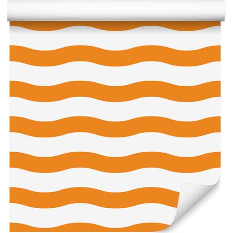 Weiß-gold gestreifte Tapete für Wohn- und Schlafzimmer, 50 x 1000 cm (1/5)