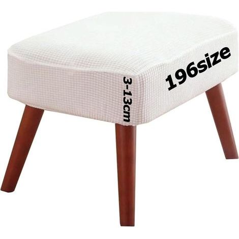 1 Housse De Protection Repose-Pieds Tissu Élastique Jacquard Lavable Pour Tabouret Salon Chambre 30x50cm (1/5)