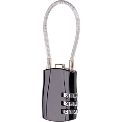 Ahlsen Cadenas Code 3 Chiffres, Cadenas Valise Avion Verrou Porte Exterieur Serrure Cadenas a Code Casier de Rangement Cadenas à Combinaison, Petit en Alliage de Zinc pour Garage Portail École (1/5)