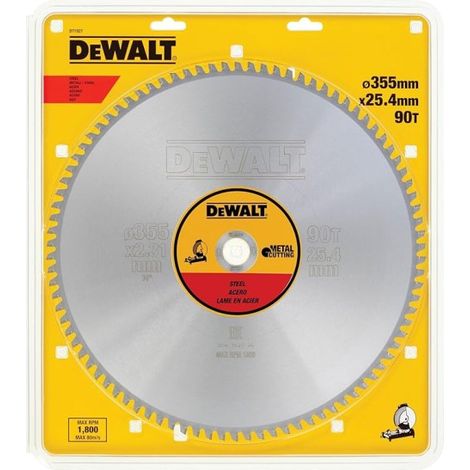 DeWALT - Lame de scie pour acier 355x25,4 mm, 90 dents DT1927 (1/5)