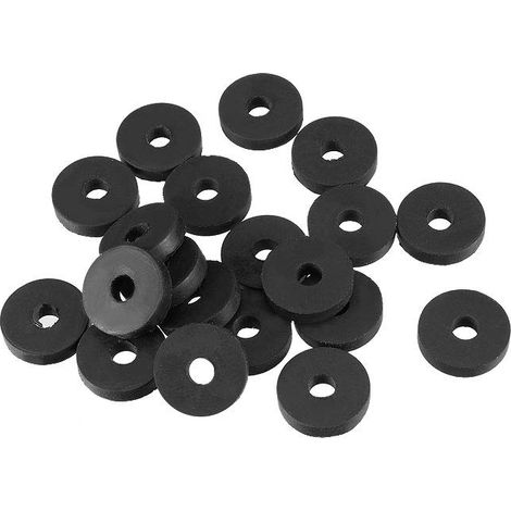 Caoutchouc Plat Rondelles 13mm OD 4mm ID 3mm Épaisseur pour Tuyau Eau Tube Paquet de 20 (1/3)