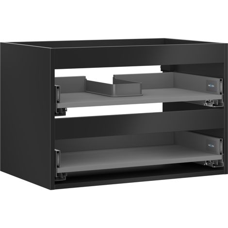 Mexen Box-A corps de meuble sous-lavabo 70 cm, 2 tiroirs, noir mat - 91AX0-0700-470-2-71 (1/5)