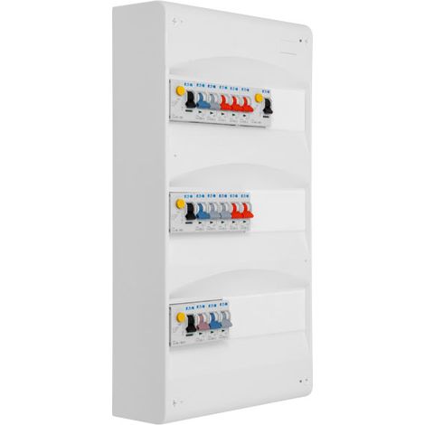 EATON Tableau 3 rangées pré-équipé 4 inter. diff. 40A + 13 disjoncteurs (1/4)
