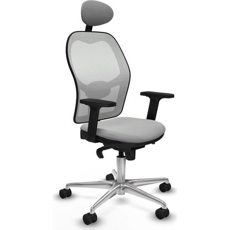 Chaise de bureau piqueras y crespo Jorquera blanc simili cuir (1/2)