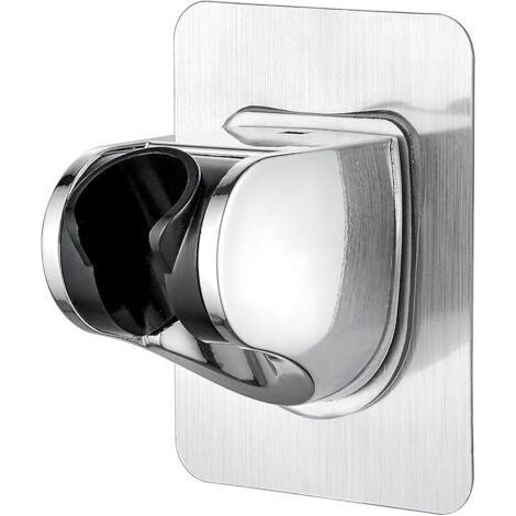 Shower Bracket No Drilling 3M Glue - Universal Shower Head Bracket, Adjustable (45°), Wall Shower Bracket Loads up to 18 kg, for Bathroom Shower Head, Chrome (1/5)