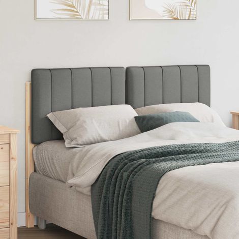 Gepolstertes Kopfteil mit Kopfteil Braun und Hellgrau 120 cm