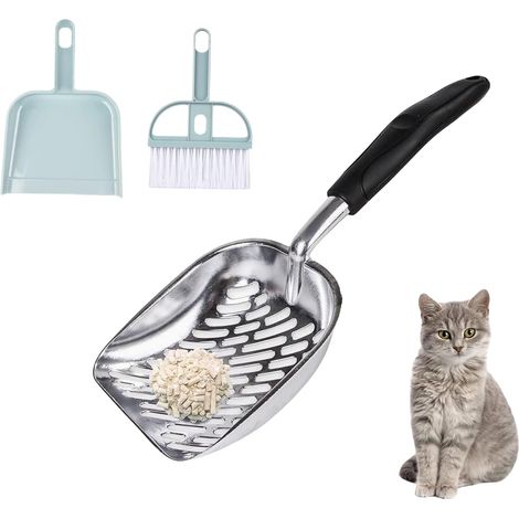 1 - Pelle à litière pour chat - Balai en plastique - Nettoyage efficace et durable - Pour maison avec animal - Gris - 34,5x13 cm (1/5)