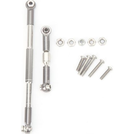 Jeu de barres de direction en métal pour MN D90 MN-91 FJ-45, accessoires de mise à niveau pour camion militaire (Argent MN-012S) (1/5)