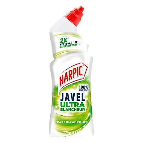 Gel WC Harpic javel triple action, citron-pamplemousse - 750 ml (1/4)