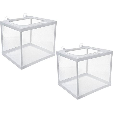 Set mit 2 schwimmenden Zuchtboxen für Aquarienfische, ideal zur Zucht. (1/5)
