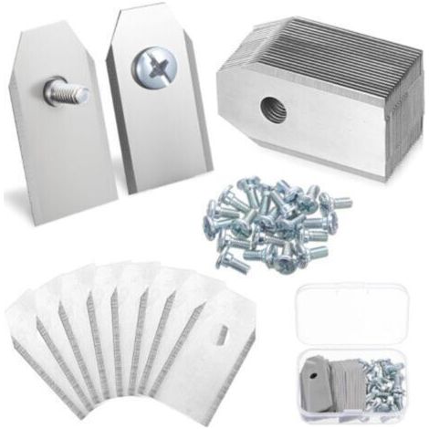 20 Pcs Lame Tondeuse à Gazon Universelle, Lame de Rechange pour Robot Tondeuse, Lames de Rechange en Acier Inoxydable pour Navimow 105e et 108e, avec 20 vis (1/5)