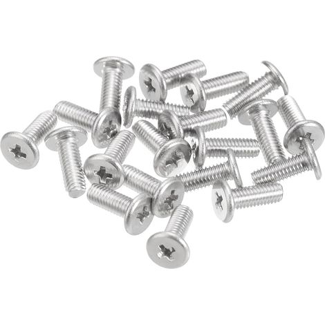M3-0.5 x 8mm Phillips Flachkopfschrauben 50 Stück Flache Rundkopfschrauben 304 Edelstahl Kreuzschlit (1/5)