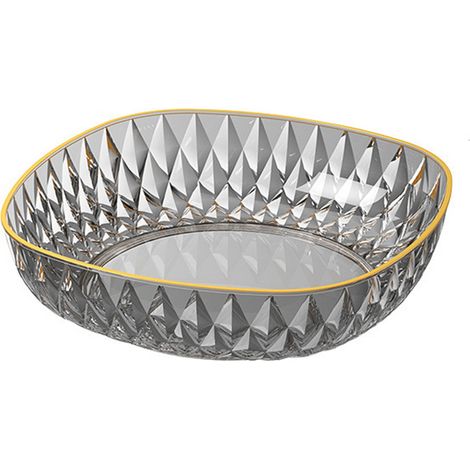Coupe à fruits ronde en plastique léger et luxueux, idéale pour les bonbons, les noix et autres en-cas, pour le salon ou la table basse. (1/5)