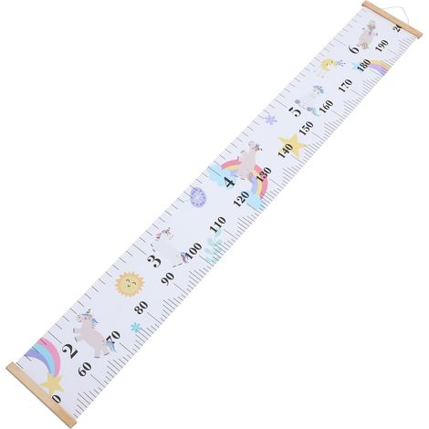 Toise DOITOOL à motif animalier pour filles, en bois et toile (1/5)