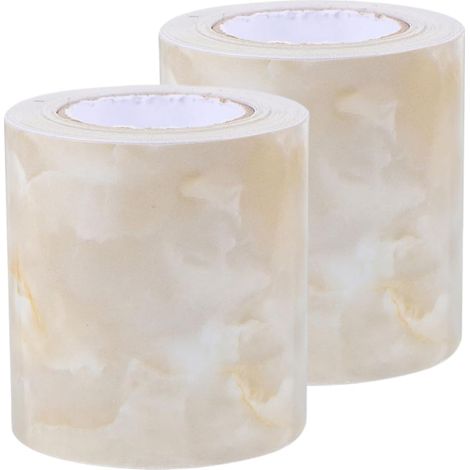 Revêtement de Plinthe en Marbre Adhésif Pvc, 2 Rouleaux Pose Rapide et Simple, Usage Maison et Couloir, Finition Élégante pour Habillage Décoratif (1/5)