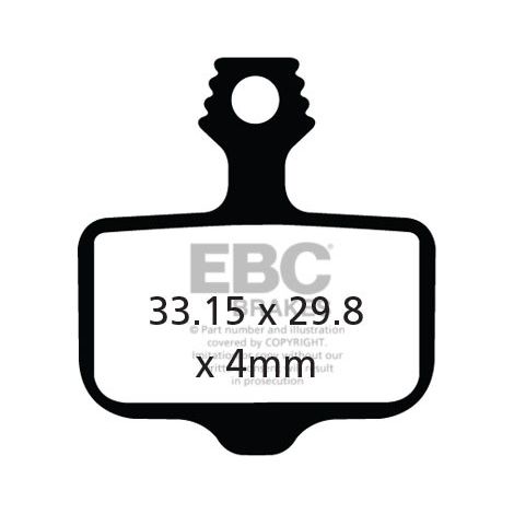 CFA472R - Pastiglie freno per bicicletta EBC Brakes Organic Performance (1/2)