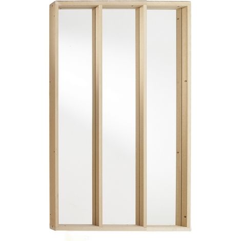 Mottez – Verrière d'atelier MDF personnalisable 89,6x107,2 cm – Verre trempé 4 mm – Fixation 16 points – Installation rapide