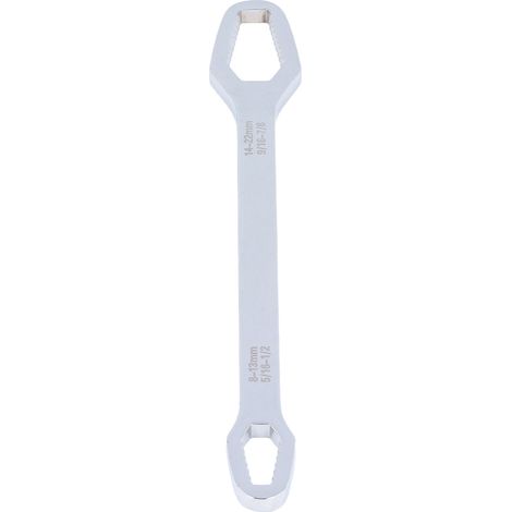 Clé mixte 8-22mm double extrémité universelle multifonction outil à main argent pour entretien réparation (1/5)
