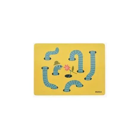 Mantel individual infantil Duka mini lombriz de tierra 39,5 × 29,5 cm amarillo verdoso (1/5)
