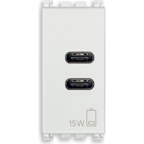 VIMAR - 19292.CC.B USB-C+C Netzteil 15W 3A 5V 1M weiß