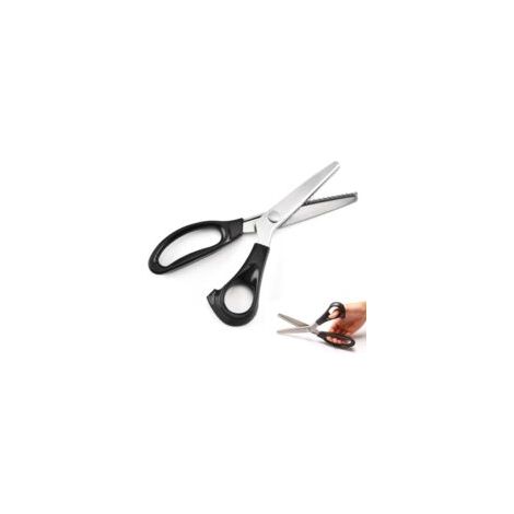 Ciseaux cranteurs en acier inoxydable pour couture – Coupe zigzag précise pour tissu, papier et cuir – Longueur 230 mm, ergonomiques (1/5)