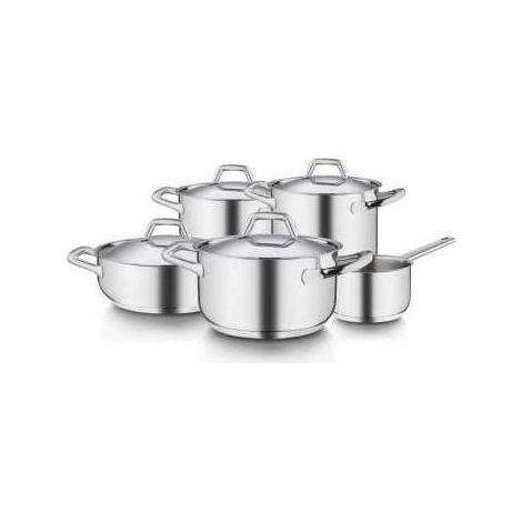 Barazzoni Kochgeschirr-Set Chef Line 9-teilig aus 18/10 Edelstahl Made In Italy