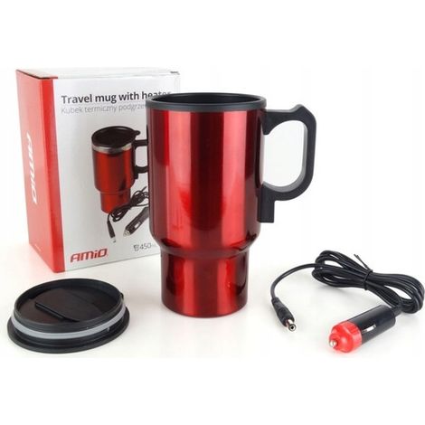 Hervidor, taza térmica, con calefacción para coche amio-02177