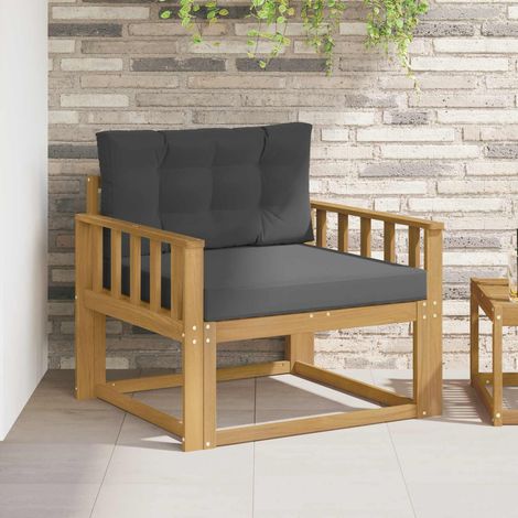 vidaXL Sofa de milieu extérieur Polyester Blanc (1/4)