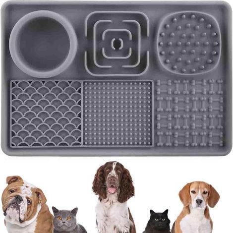 Filiyano-Tapis à lécher pour animaux, accessoires pour l'alimentation, tapis d'alimentation lente pour chiens, set de table avec ventouse, tapis (1/5)