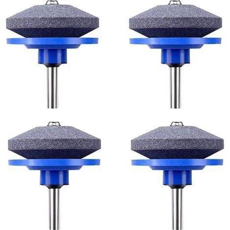 Affilatore per lame di tosaerba, 4 pezzi Affilatore universale per lame rotanti di tosaerba, mola da giardino, pietra per trapano elettrico, trapano manuale, kit di riparazione (1/5)