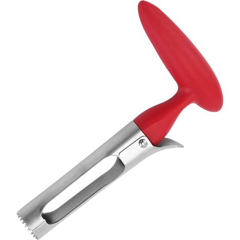 Descorazonador de manzanas, de acero inoxidable, para peras y piñas, 2,5 x 18 cm, duradero y fácil de usar, para frutas y verduras (rojo). (1/5)