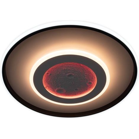 Plafonnier LED NÄVE 1408377, 33W, 1800lm, CCT, blanc/noir, 50cm (1/5)