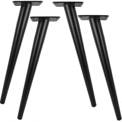 Pieds de table en métal de 30 cm, capacité de 800 kg, lot de 4, pour le remplacement de meubles (armoire, bureau, chaise, tabouret) - Parfait