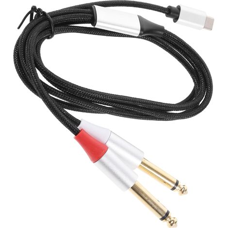 1m Câble Adaptateur Audio USB vers Jack Double Prise Câble de Transfert Audio pour Équipement (1/5)