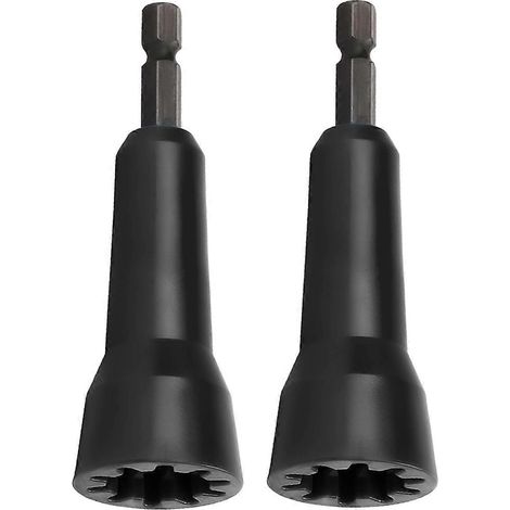 Outil de torsion de fil, torsadeur, avec mandrin de 1/4 pouce, paquet de 2 (noir) -- (1/5)