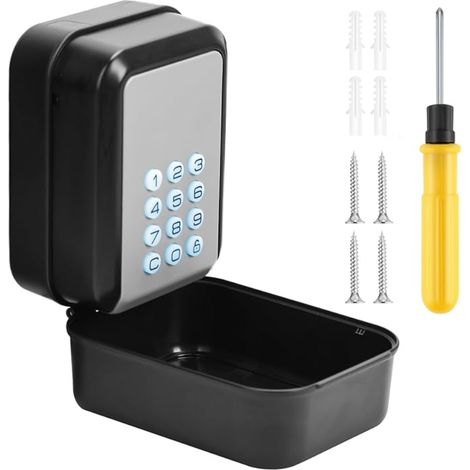 Boite a Clefs Securisee Murale avec Code de 4 à 10 Chiffres. Cofre Fort a Cle Robuste, Étanche à l'Eau et à la Rouille pour Garage (1/5)