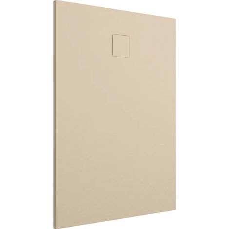 Receveur de douche rectangulaire 70x90 cm en SMC Couleur Ivoire Effet pierre Découpable et antidérapant Hauteur 2,6cm Mod. Samos