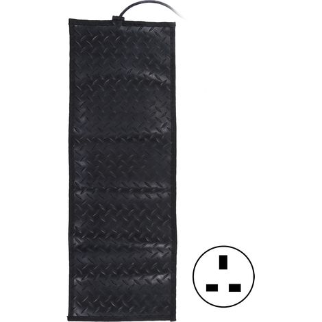 Tapis de fonte de neige imperméable IP64 en PVC caoutchouc, chauffe rapide, antidérapant, pour hiver, prise UK 230V, 1 pièce (1/5)