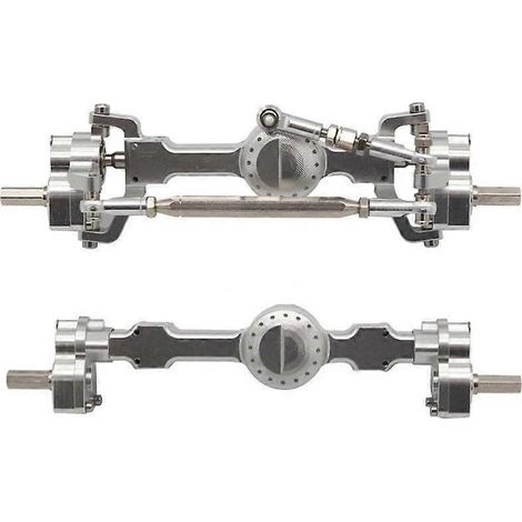 Essieu portique avant et arrière entièrement métallique CNC MN99S pour voitures RC 1/12 MN D90 D91 D99 D99S MN99S MN98 MN90 (pièces de rechange, lot de 2) (1/4)