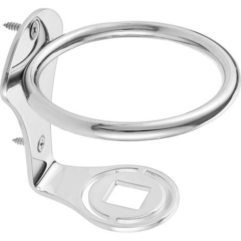[NEVER USED] Stainless Steel Cup Holder Ring, Steel for Marine Yachts, Cup Holder, Boat, Universal Cup Holder Hardware Platform (1/4)
