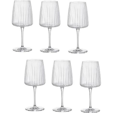 Set 6 calici in vetro exclusiva merlot red wine 53,5 cl bormioli rocco