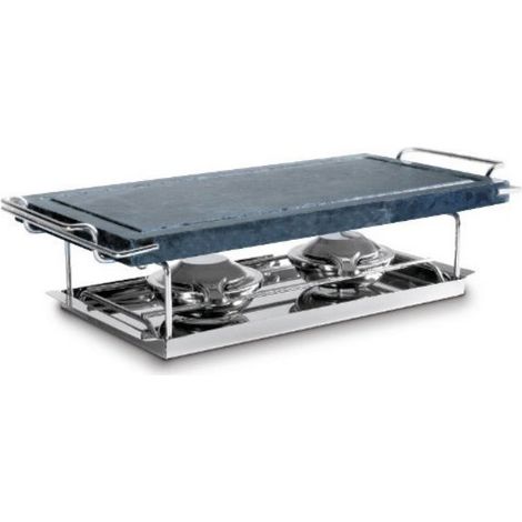 ibili Rechteckiger Grill aus Stein 37x18 cm