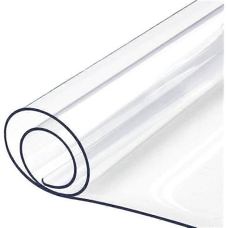 Nappe transparente en PVC, imperméable et antidérapante, 1 mm d'épaisseur - Facile à découper pour les tables à manger (1/5)