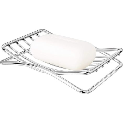 Porte-Savon en Acier Inoxydable pour Douche, Salle de Bain, Cuisine, Porte-Savon Auto-égouttant avec Support pour Savon Contemporain 1 lot.