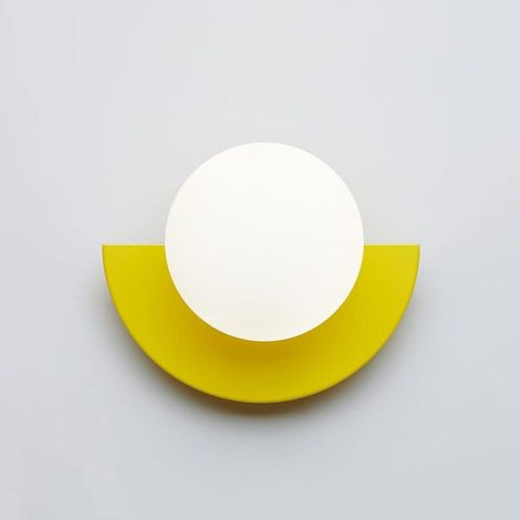 Kugelförmige Glaswandleuchte: 20 x 16 cm, moderner skandinavischer Stil – geometrische Lampe für Wohn- und Schlafzimmer, max. 40 W, G9-Leuchtmittel nicht enthalten (1/5)