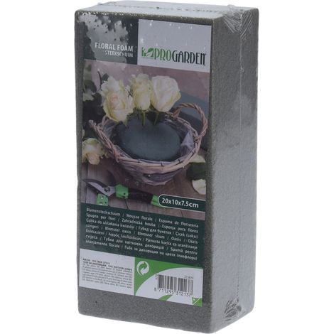 Spugna per composizioni floreali, verde da 20x10x7 cm (1/4)