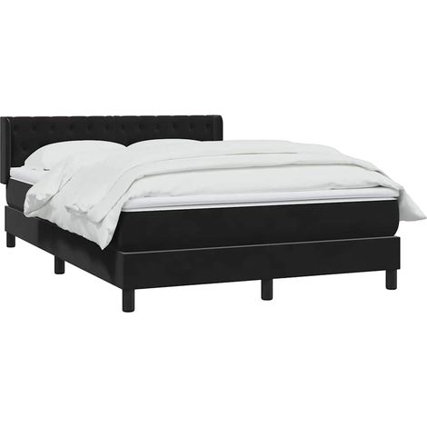 Boxspringbett mit Matratze Schwarz 160x210 cm Samt vidaXL (1/5)