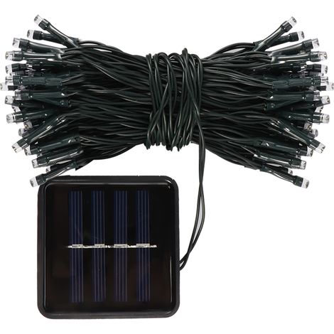 Guirlande lumineuse solaire à 100 LED, décorations de Noël pour jardin, terrasse, cour, mariage et fêtes. (1/5)