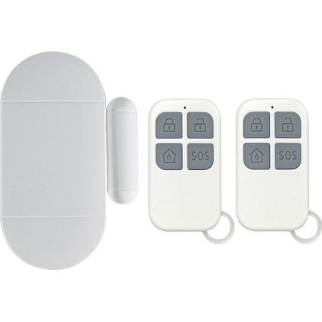 Alarme de porte, détecteur d'ouverture de porte avec alarme puissante de 130 dB, alarme magnétique de porte et fenêtre sans fil pour portes, fenêtres et armoires, maison, bureau (1/4)