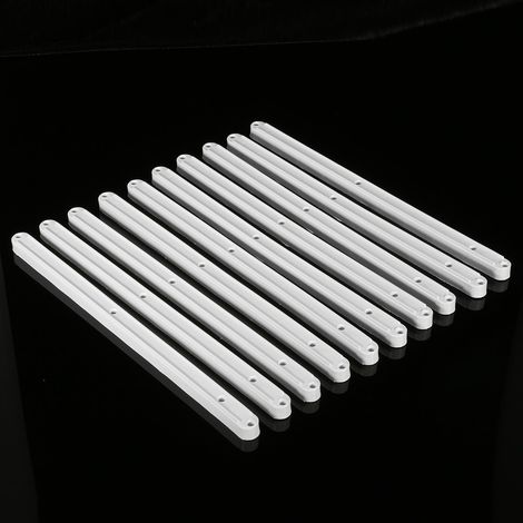 5 Paires de tiroirs en Plastique Blanc glissières de Rail de Guide de Cabinet pour Le tiroir de 17mm rainuré (1/5)